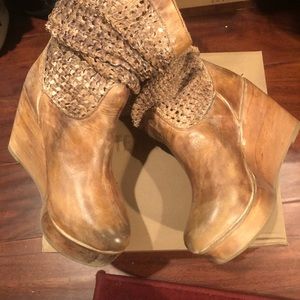 Bed Stu Half booties beautiful color